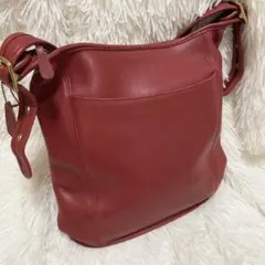 90s オールドコーチ ショルダーバッグ 赤色 Vintage Coach