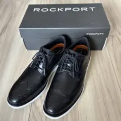未使用　ROCKPORT ビジネスシューズ ウィングチップ ブラックのサムネイル