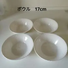 ホワイト線模様　ボウル 4客セット サラダ　スープ　シンプル　お揃い食器3種あり