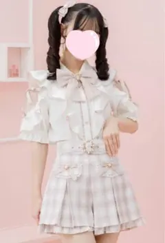 ROJITA 肩レースダブルリボンフリルデザインブラウス