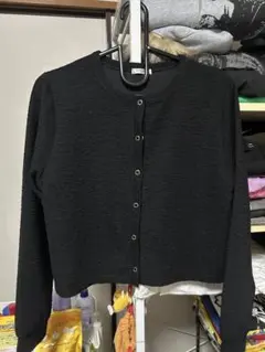 GLACIER ブラック 長袖カーディガン M