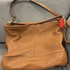 COACH ブラウン レザー ショルダーバッグ