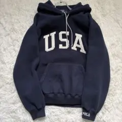 ラルフローレン　フリースパーカー　紺　USA　90s　Y2K デッドストック