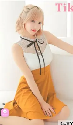 Tika レーストリムリボンドレス【未使用、タグ有】