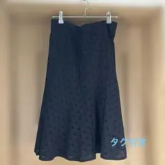 ブラック カットレースフレアスカート タグ付き未使用品のサムネイル