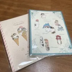 モフサンド　リングノート　A5 アイス　海の生き物にゃん　5mm方眼