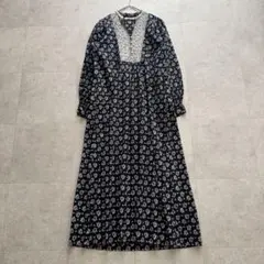 NE QUITTEZ PAS!リーフエンブロイダリー ヨーク ドレス ヌキテパ