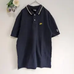 【古着】 old NIKE ナイキ 半袖ポロシャツ ゴルフ ネイビー