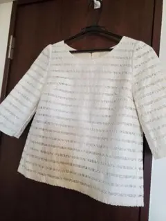 ROPE /ロペ　ブラウスカットソー　オフ白レース　36 / SM