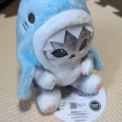 モフサンド　パステルサメにゃんマスコット　ブルー