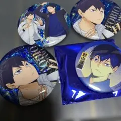 ハイキュー × コスモワールド ホログラム 缶バッジ 影山飛雄 セット