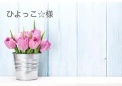 ひよっこ☆様 専用ページ