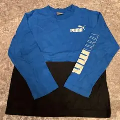 PUMA 長袖カットソー 150 青/黒