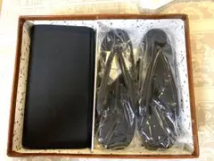 【女性喪服用】和装草履 バッグセット ブラック 草履のみ未使用