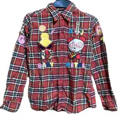 激レア ヒスミニ チェックシャツ 長袖 赤 レッドパンダ ミニちゃん y2k