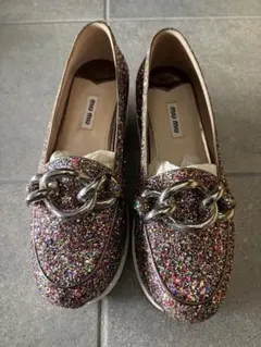 miu miu グリッター厚底ローファーのサムネイル