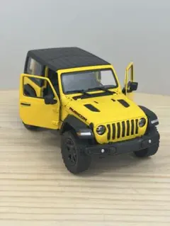 【極美品】キンスマート 1/34 ジープ ラングラー ルビコンイエロー 2018