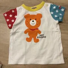 ミキハウス　HOT BISCUITS クマTシャツ　80