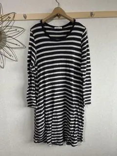 値下げ中！ＳＭ２ボーダー長袖ワンピース