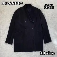 ✨美品✨ スペッチオ シャトルプリーツ ダブル ロングジャケット 40 手洗可のサムネイル