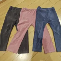 無印良品２枚ユニクロ1枚コーデュロイレギンス3点セット サイズ100