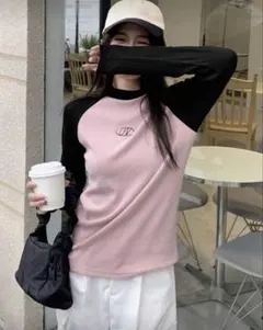 DAZY ラグランスリーブ グラフィックパターン Tシャツ