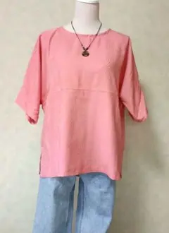 着物リメイク/ピンク系色無地のチュニック⑦