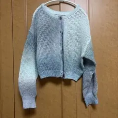 AS KNOW AS Plusグラデーション編み込みカーディガン