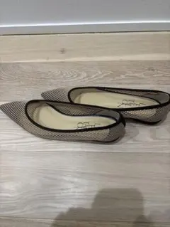 Le Talon メッシュポインテッドトゥフラットシューズ