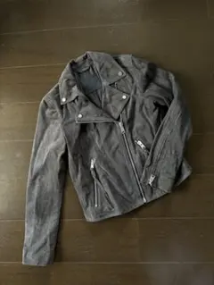 AllSaints Dalby スエードライダースジャケット uk10のサムネイル