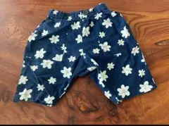 アプレレクール　花柄　パンツ　ズボン　紺色　ネイビー　ゴム　80 ボトムス