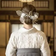 卒業式　髪飾り　和装　成人式　結婚式　袴　桜