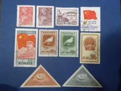 中国切手（圓単位消印有りバラ）