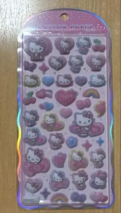 コットンパフィーシール　キティ（正規品）