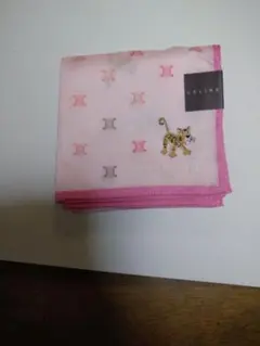 CELINE ピンク トラ ハンカチ