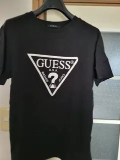 GUESS ゲス トライアングルロゴ Tシャツ ブラック Sのサムネイル