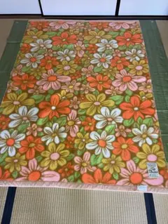 昭和レトロ TOSHIN 花柄 ブランケット 毛布
