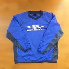 UMBRO ピステ ブルー×ブラック 長袖 Vネック　160