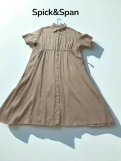 SALE✨【Spick&Span】ウエストギャザーシャツワンピース S