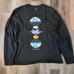 HUF グラフィックプリント 長袖カットソー L ブラック