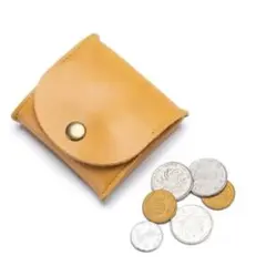 コインケース 小銭入れ 金運アップ 本革 ミニ財布　黄色