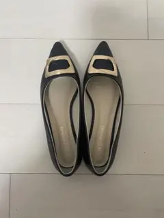 OPAQUE.CLIP 【抗菌防臭】ゴールドメタルポインテッドデザインパンプス