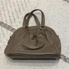 レザー ハンドバッグ グレージュ