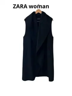 ZARAWOMAN ロングニットジレ ベストドレープコート handmade