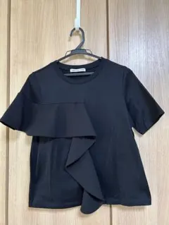 MARECHAL TERRE フリルデザインTシャツ ブラック　黒のサムネイル