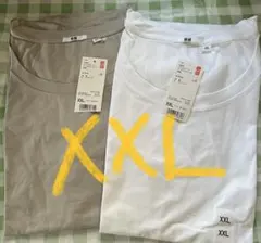 未使用 UNIQLOプレミアムコットン天竺クルーネックTシャツ XXL 2色