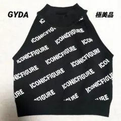 GYDA モノグラム柄 ノースリーブ ニット ブラック GYDA モノグラム柄 ノースリーブ ニット ブラック - メルカリ