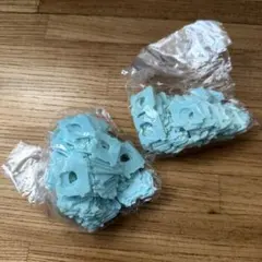 【まとめ売り】 バッグクロージャー 水色 プラスチック 工作素材 たくさん