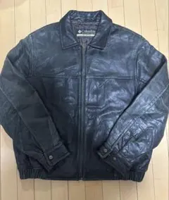 Columbia 90'sレザージャケット　裏地キルティング仕様のサムネイル