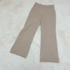 美品✨23区 リブニットパンツ　フレアパンツ　秋冬　ベージュ　38
